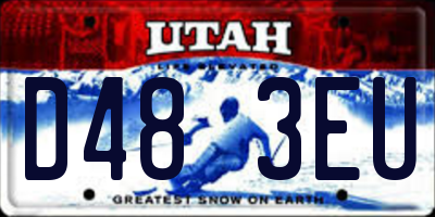 UT license plate D483EU