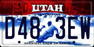 UT license plate D483EW