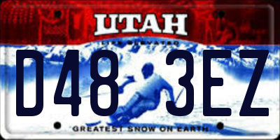 UT license plate D483EZ