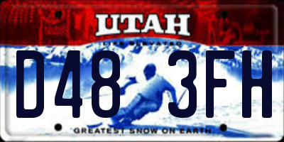 UT license plate D483FH