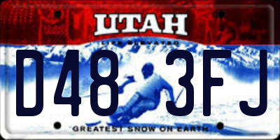 UT license plate D483FJ