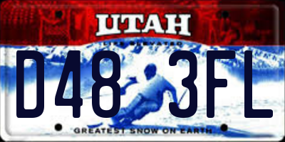 UT license plate D483FL