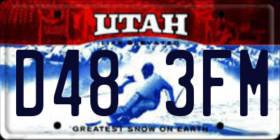 UT license plate D483FM