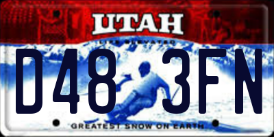 UT license plate D483FN
