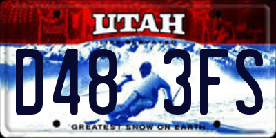 UT license plate D483FS