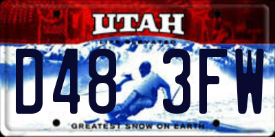 UT license plate D483FW
