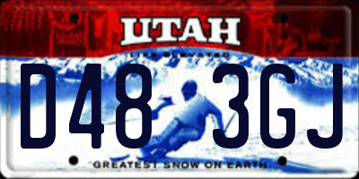 UT license plate D483GJ