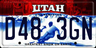 UT license plate D483GN