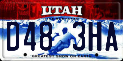 UT license plate D483HA