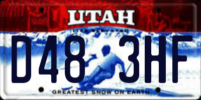 UT license plate D483HF