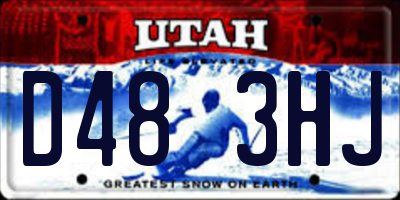 UT license plate D483HJ