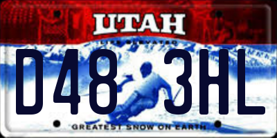 UT license plate D483HL