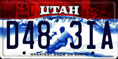 UT license plate D483IA