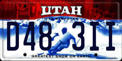 UT license plate D483II