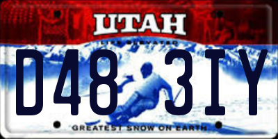 UT license plate D483IY