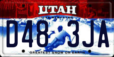 UT license plate D483JA