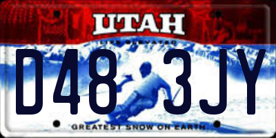 UT license plate D483JY