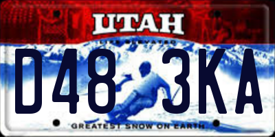 UT license plate D483KA