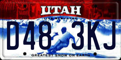 UT license plate D483KJ
