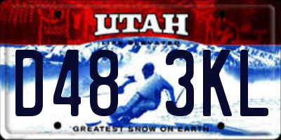 UT license plate D483KL