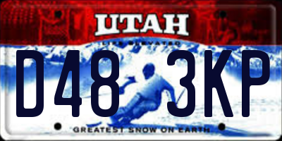 UT license plate D483KP