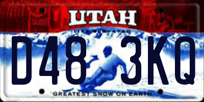 UT license plate D483KQ