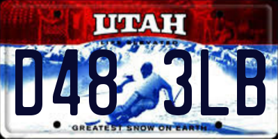 UT license plate D483LB