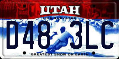 UT license plate D483LC