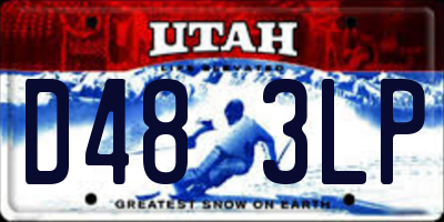 UT license plate D483LP