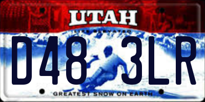 UT license plate D483LR