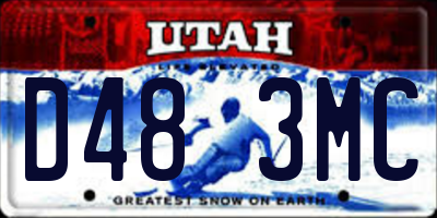 UT license plate D483MC
