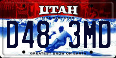 UT license plate D483MD