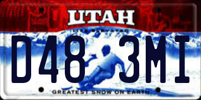 UT license plate D483MI
