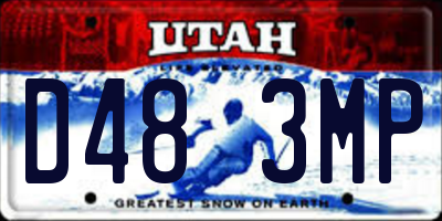 UT license plate D483MP