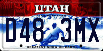 UT license plate D483MX
