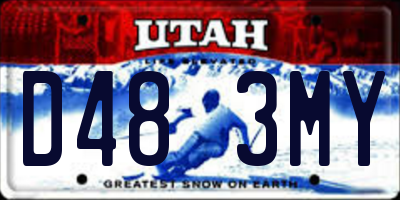 UT license plate D483MY