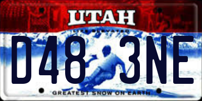 UT license plate D483NE