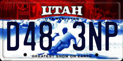 UT license plate D483NP
