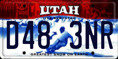 UT license plate D483NR