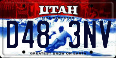 UT license plate D483NV