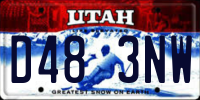 UT license plate D483NW