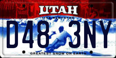 UT license plate D483NY