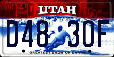 UT license plate D483OF