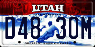 UT license plate D483OM