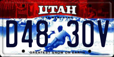 UT license plate D483OV