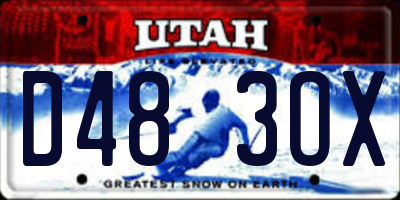 UT license plate D483OX