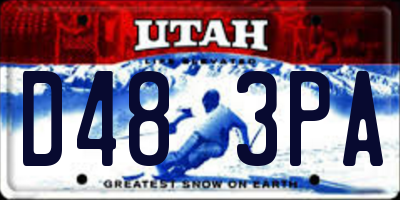 UT license plate D483PA