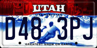 UT license plate D483PJ