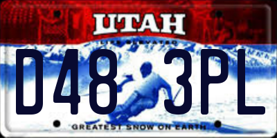 UT license plate D483PL