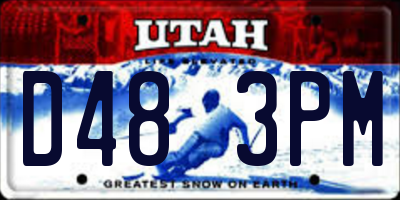 UT license plate D483PM